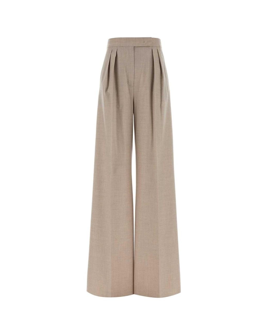 Max Mara Natural Tailored Pleated Pants