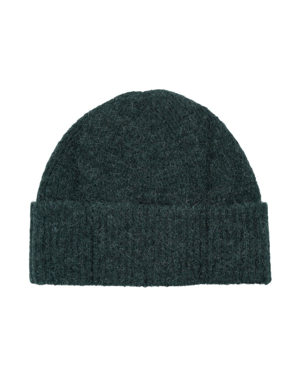 AMI Green Logo Patch Knit Beanie