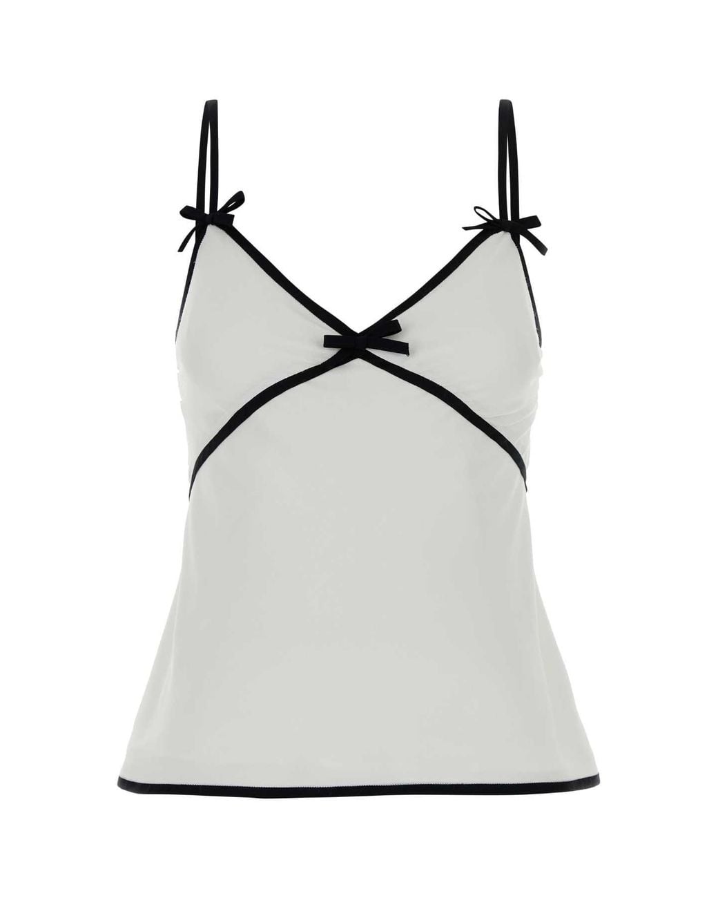 Moschino White Crepe Top