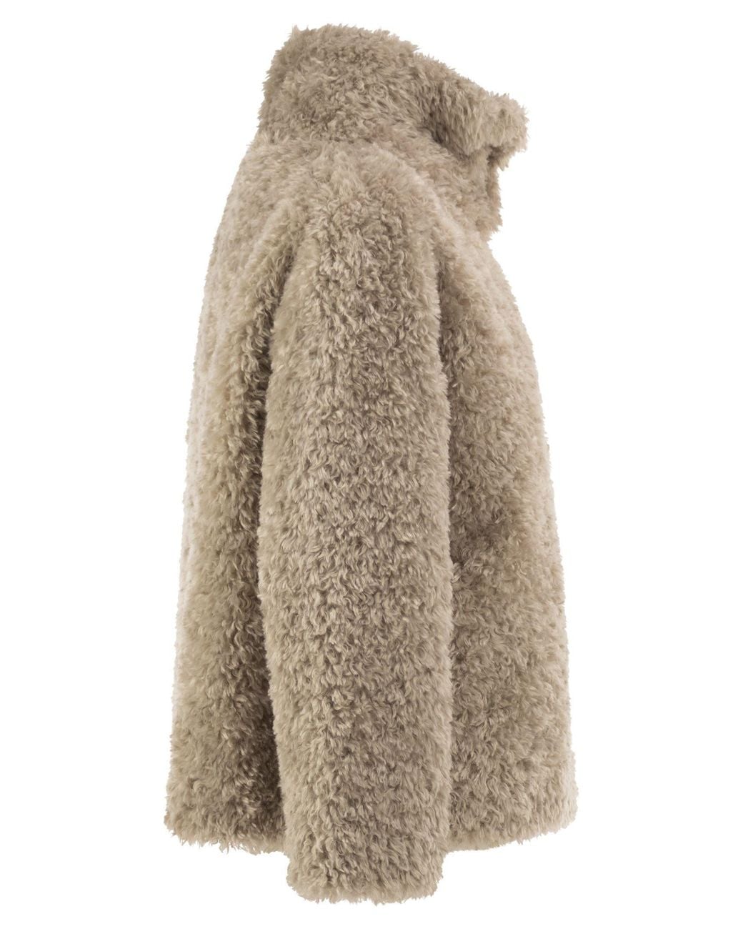 Herno Brown Teddy Shearling-Effect Jacket