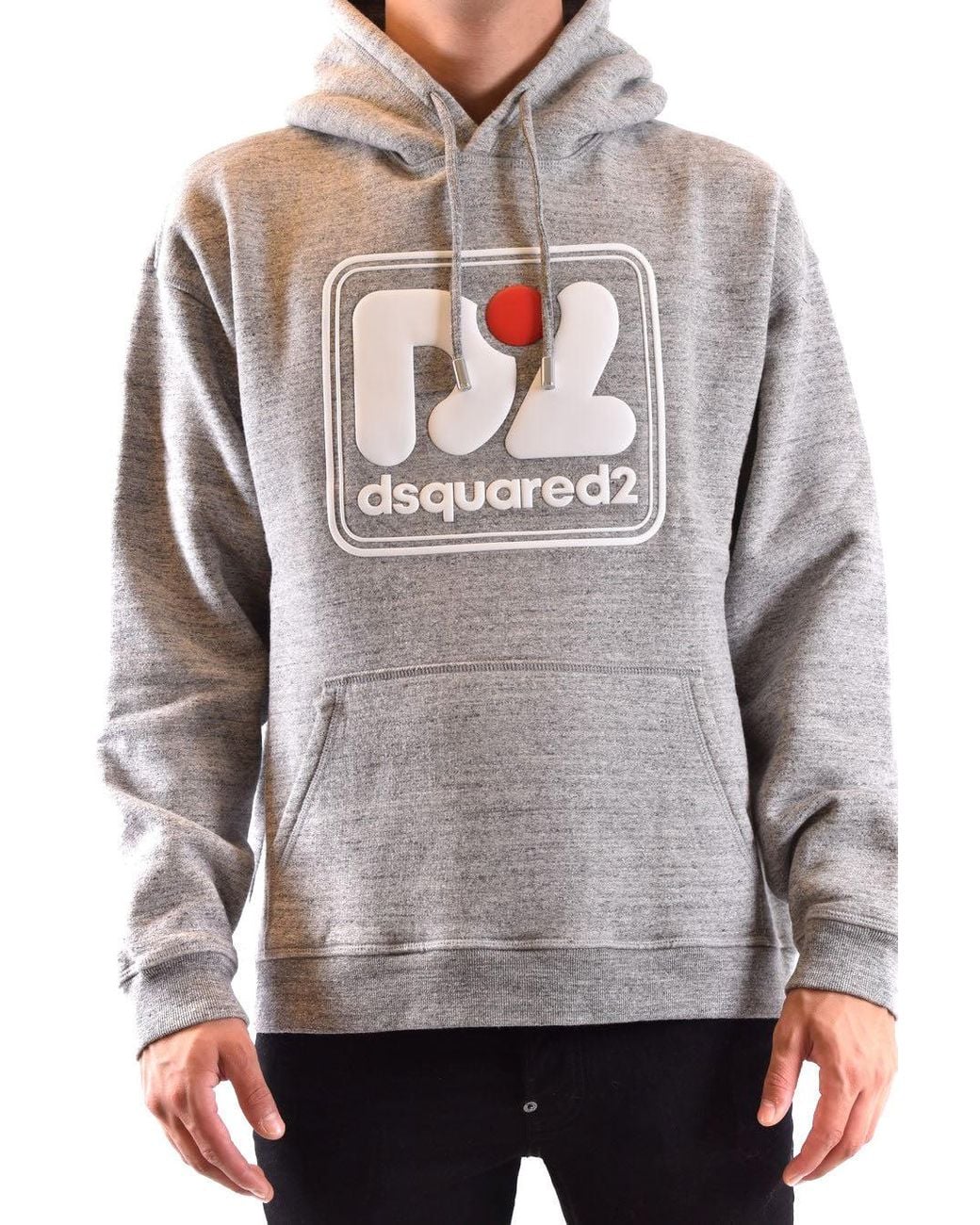 DSquared² Gray Heathered Hooded Sweatshirt for men