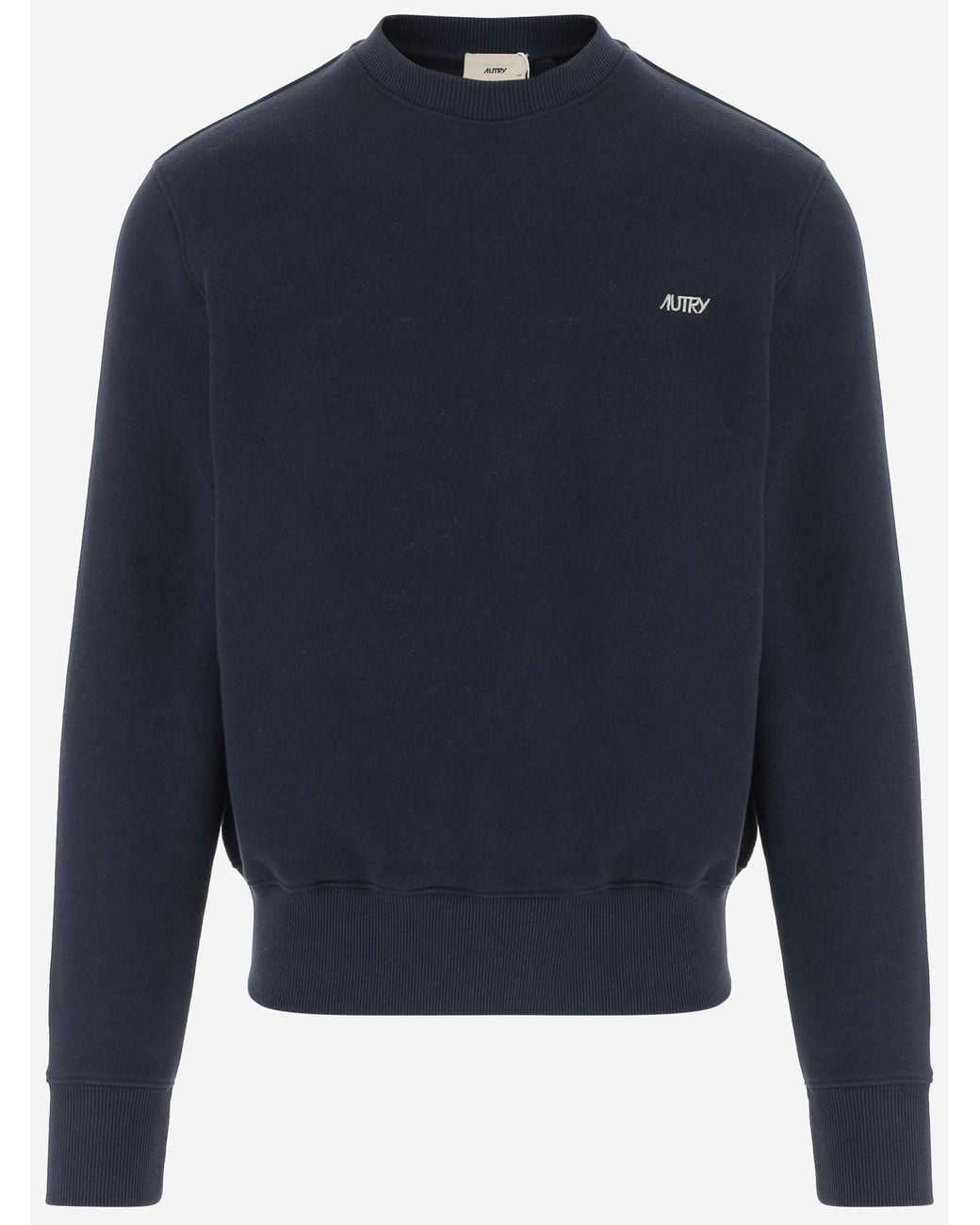 Autry Blue Cotton Sweatshirt Sweatshirts