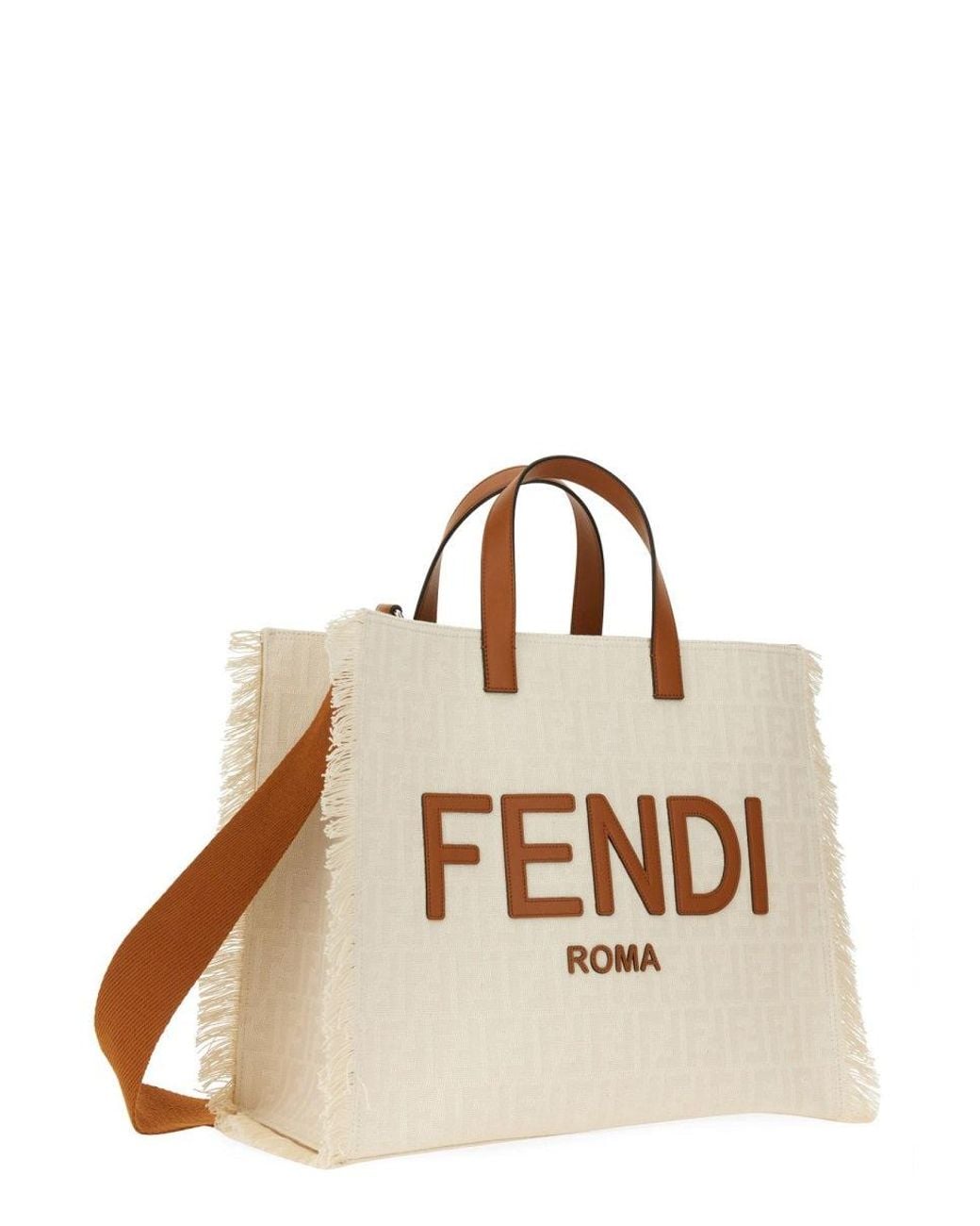 Fendi Natural Ff Jacquard Mini Handbag