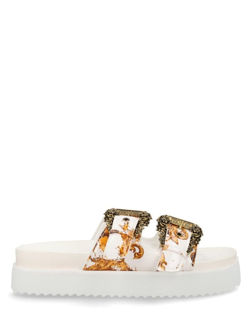 Versace Jeans Couture Multicolor Polyurethane Flat