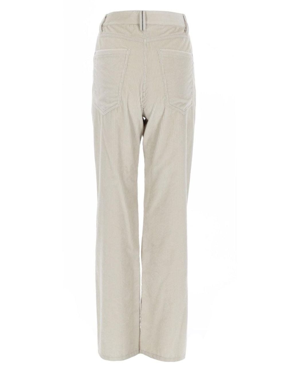 Brunello Cucinelli Gray Corduroy Pants