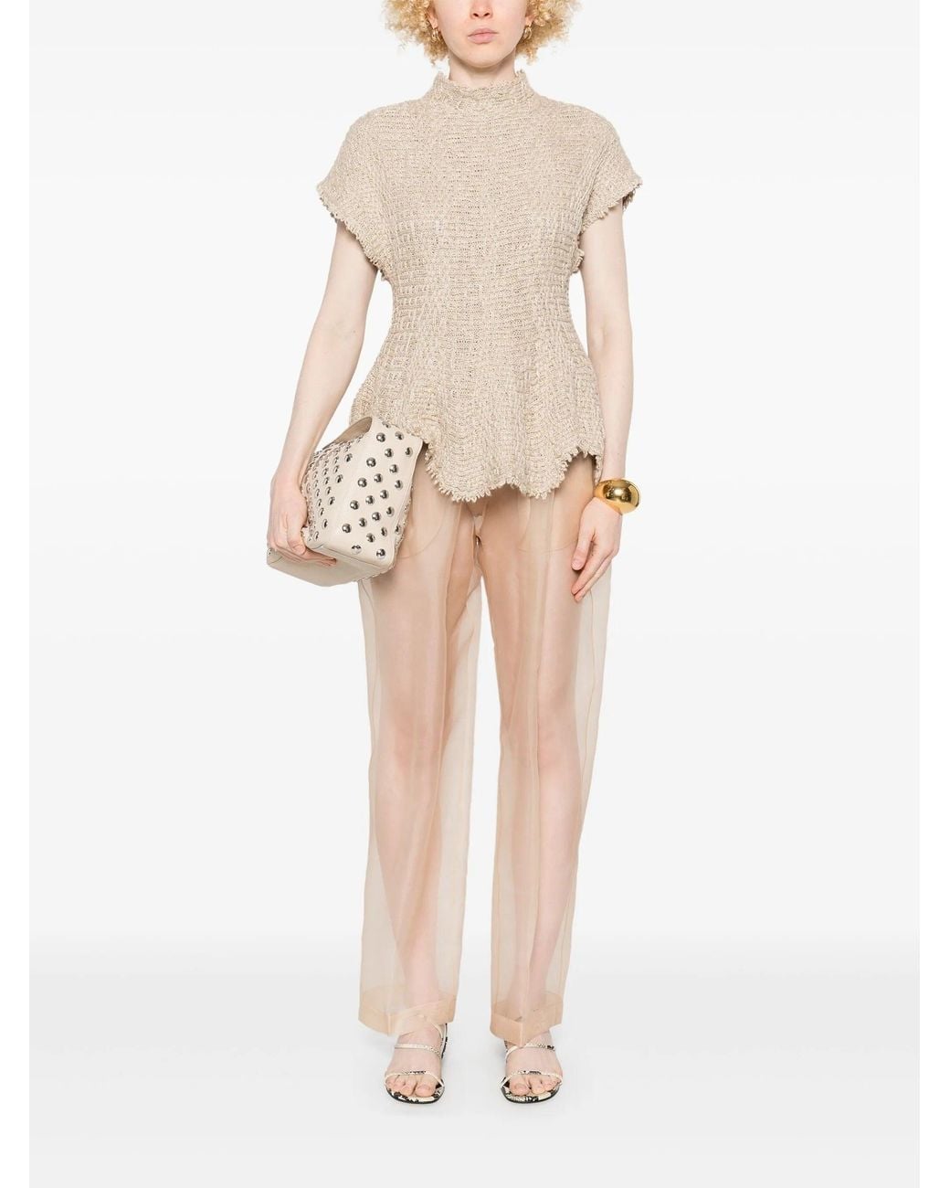 Khaite White Trenton Pants