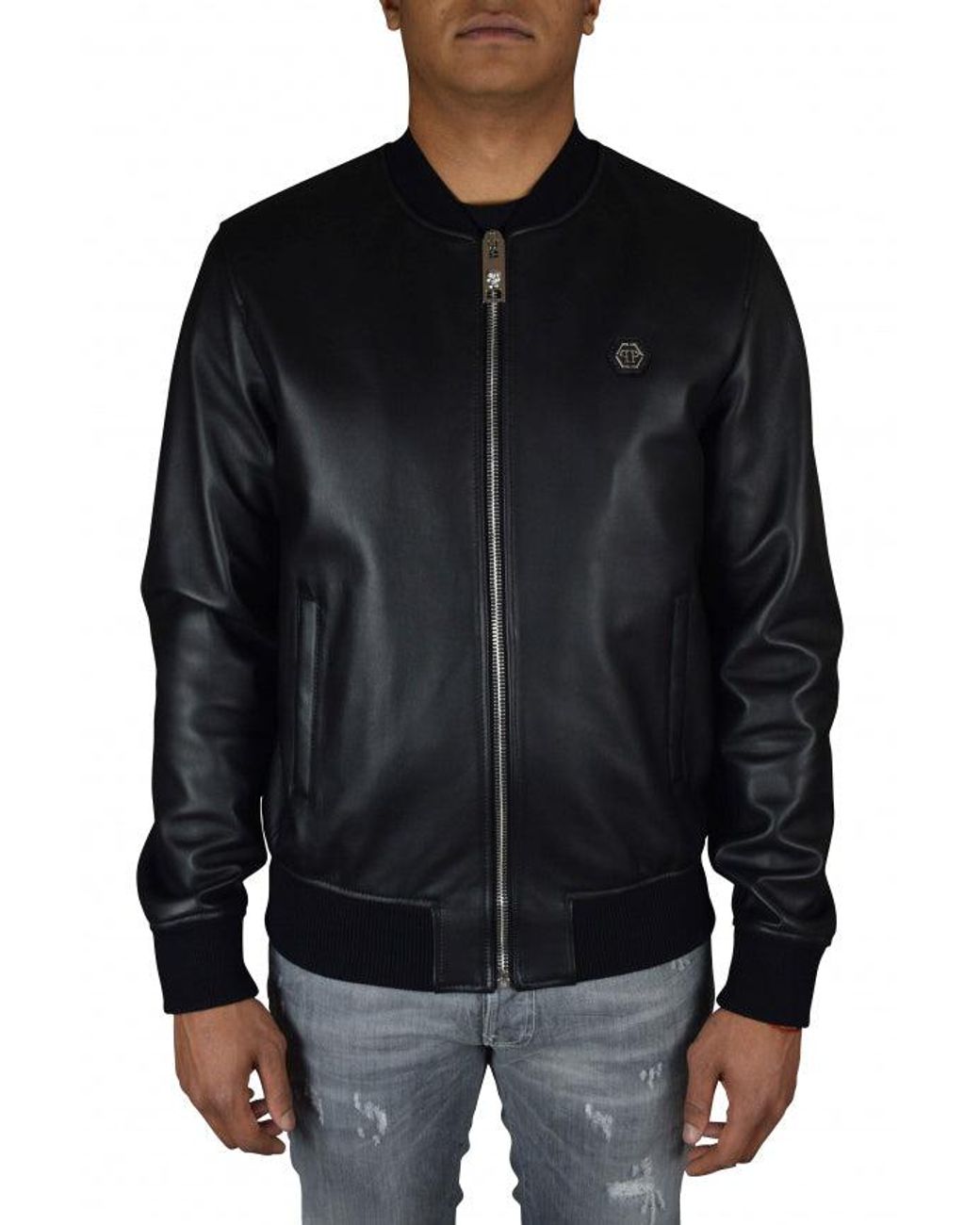 Philipp Plein Black Bomber Jacket