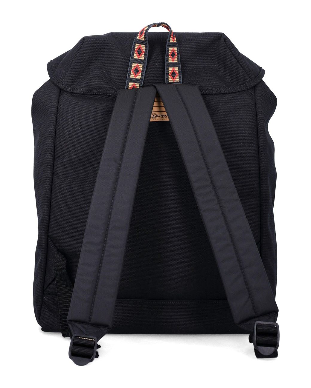 Eastpak Blue Canvas Roll-Top Backpack With Front Zip Pockets