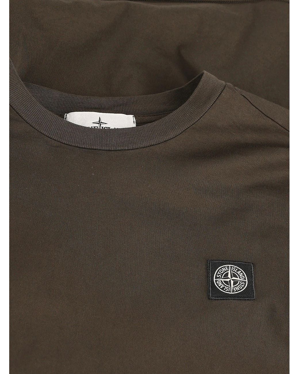 Stone Island White T Shirt M/Lunga
