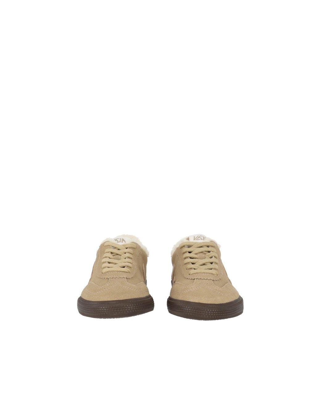 Veja White Volley Winter Dune Suede Plush-Lined Sneakers