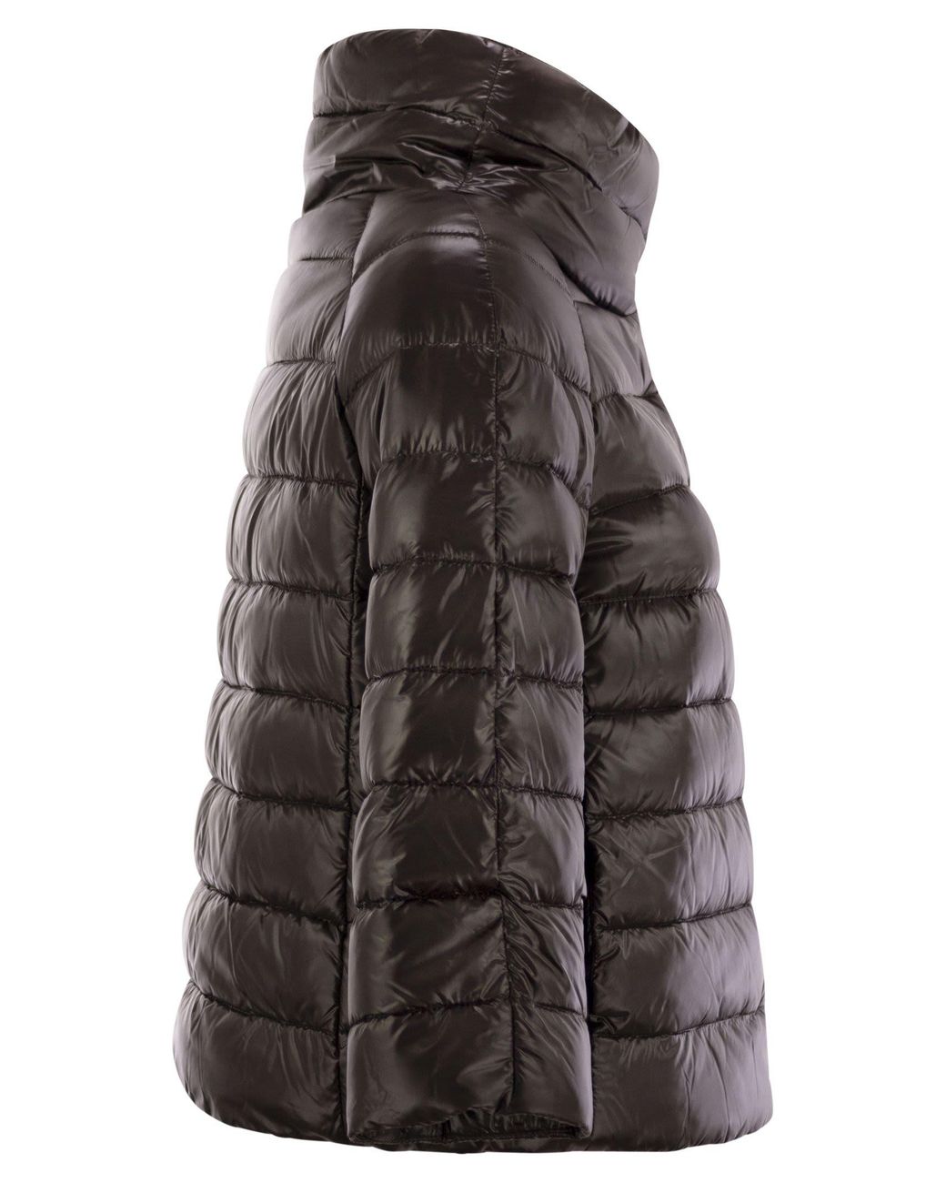Herno Black Mini Cape With Jewelled Sleeves