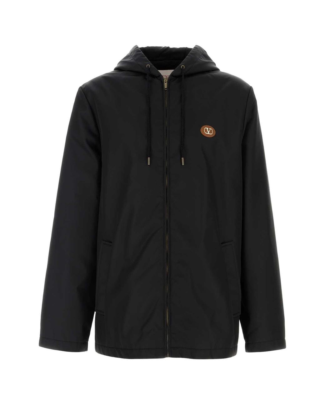 Valentino Garavani Black Nylon Windbreaker for men
