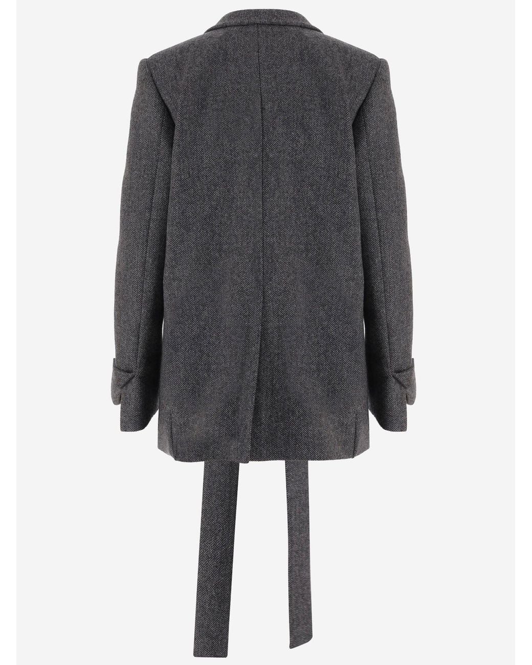 Sa Su Phi Gray Belted Wool Jacket