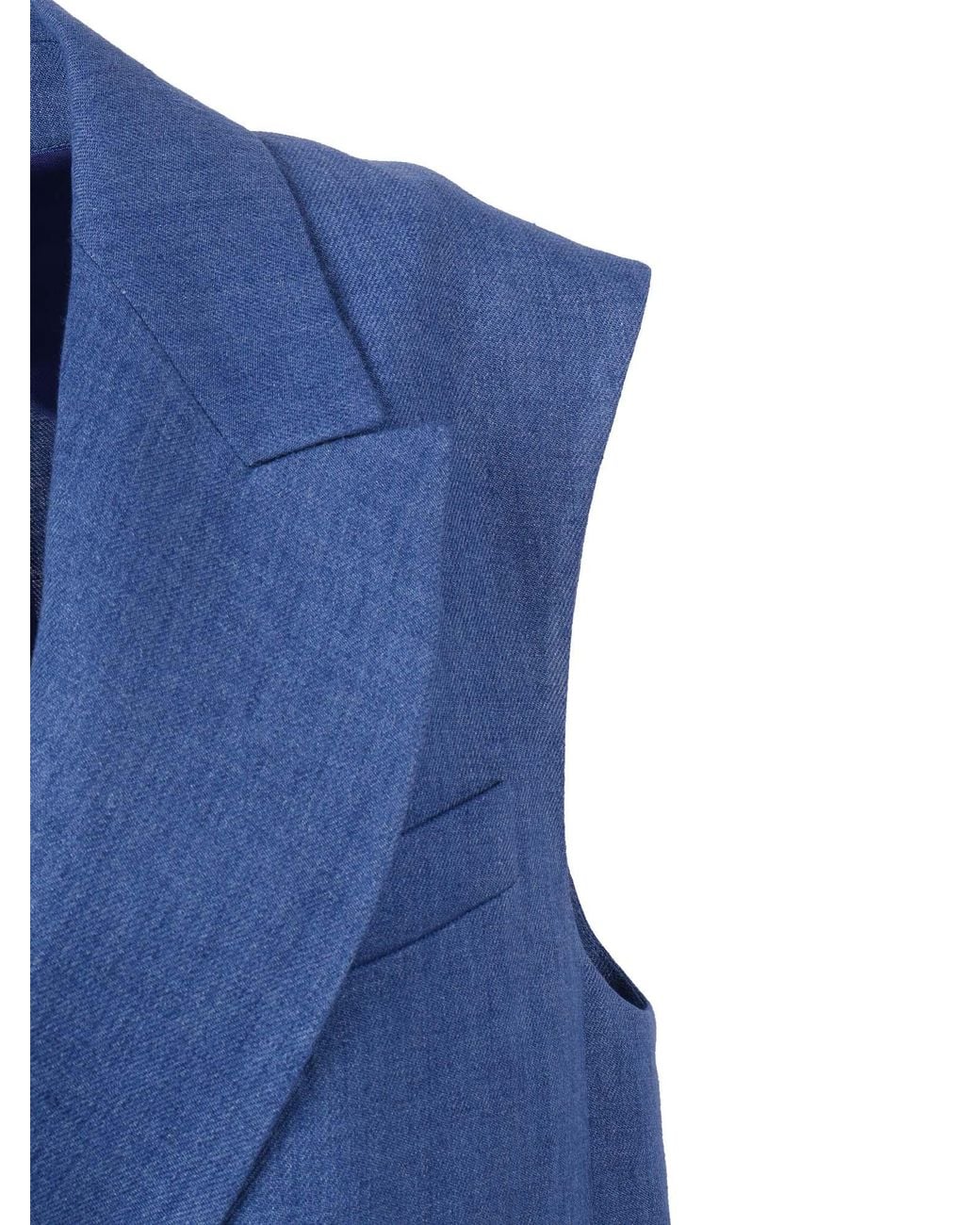 Max Mara Blue Giacca Smanicata Aia