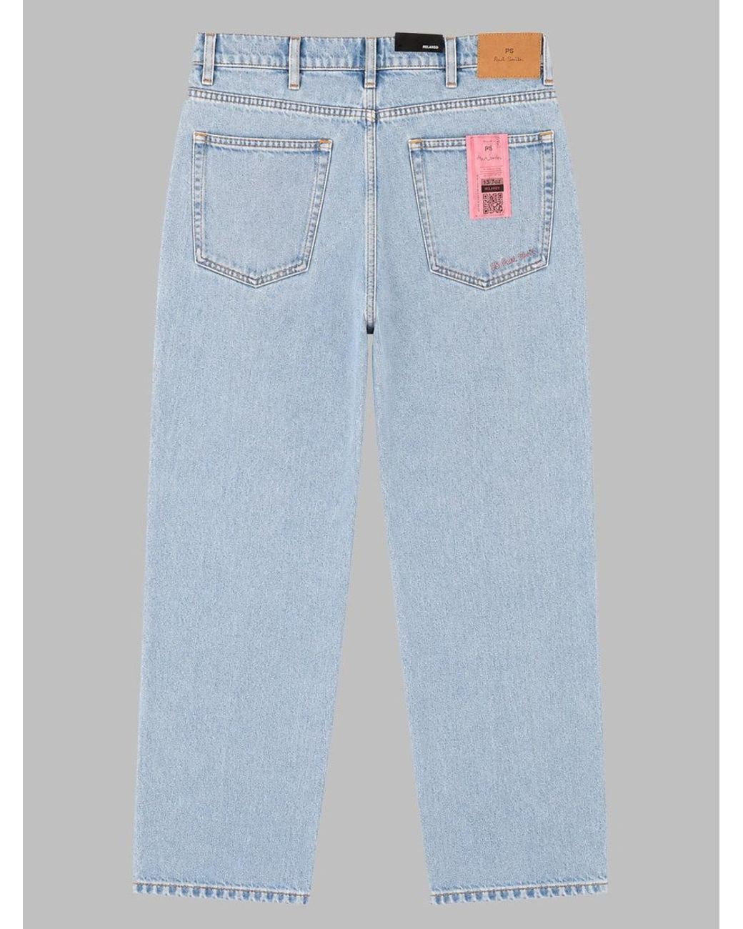 Paul Smith Blue Relaxed Fit Jeans Denim Organic Cotton