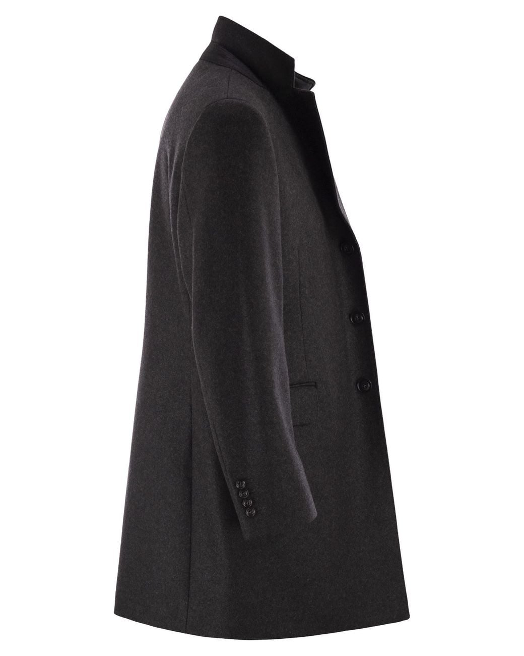 Fay Black Double Coat for men