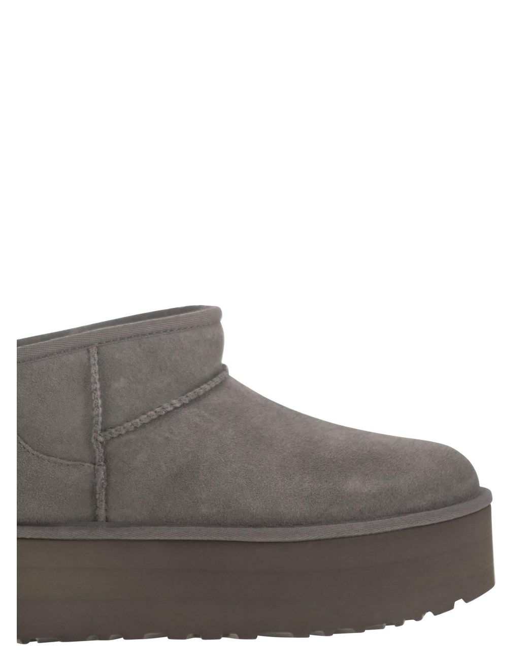 Ugg Gray Classic Ultra Mini Platform