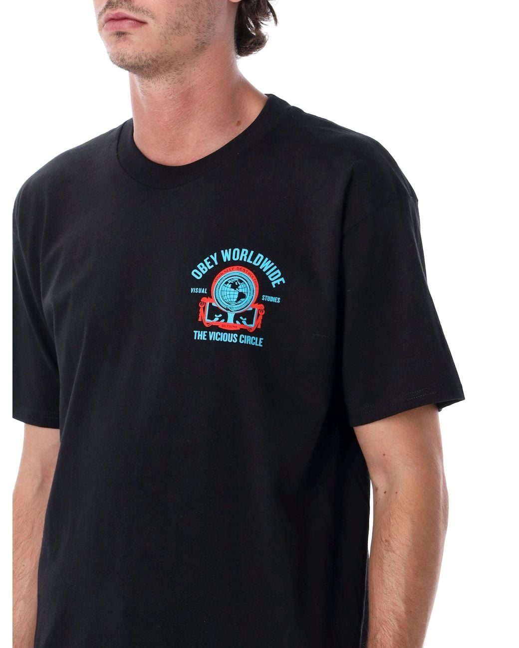 Obey Black T Shirts And Polos