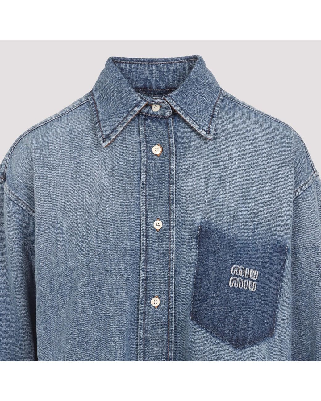 Miu Miu Blue Denim Shirt