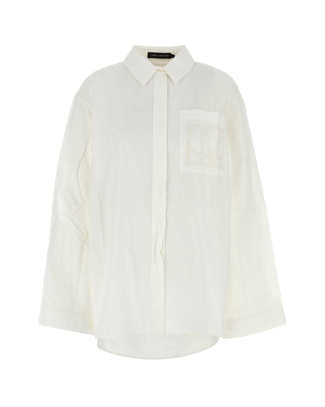Camilla & Marc White Poplin Winslow Oversize Shirt