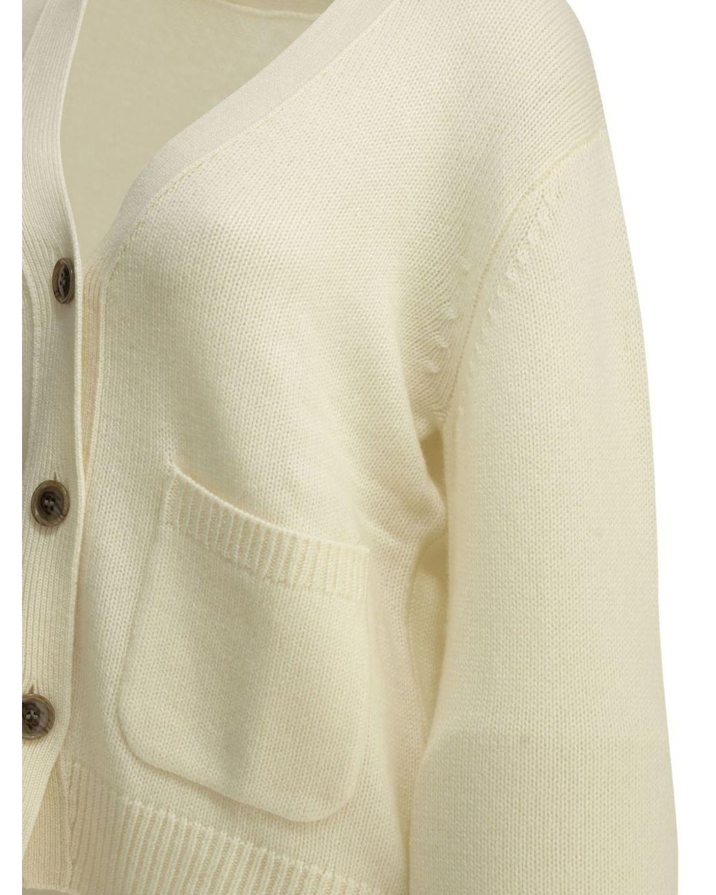 Lisa Yang White Danni Cashmere Cardigan