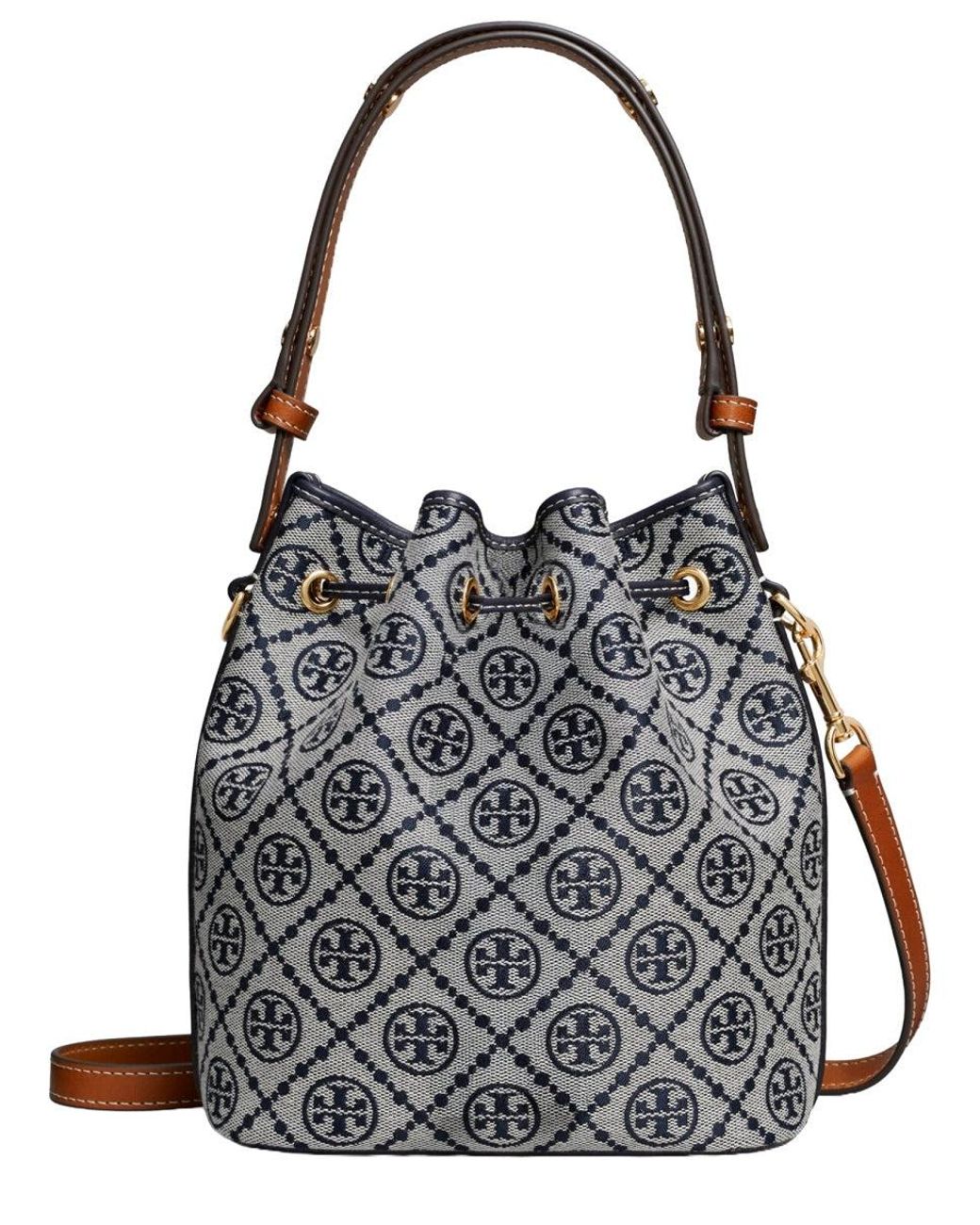 Tory Burch Black Tmonogram Bucket Bag
