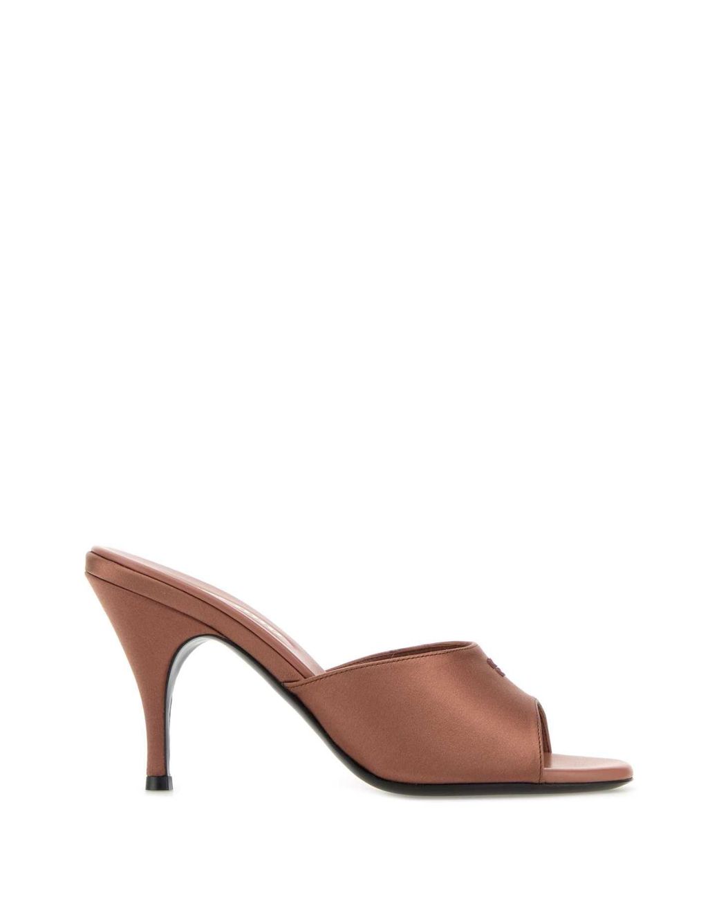 Miu Miu Brown Satin Mules