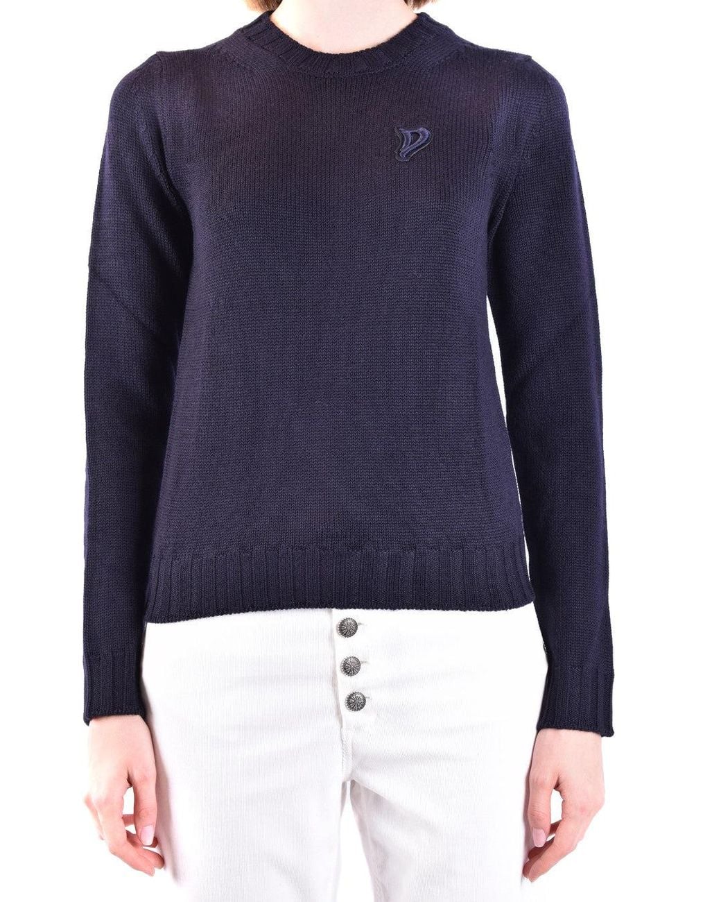 Dondup Blue Cozy Wool Sweater For