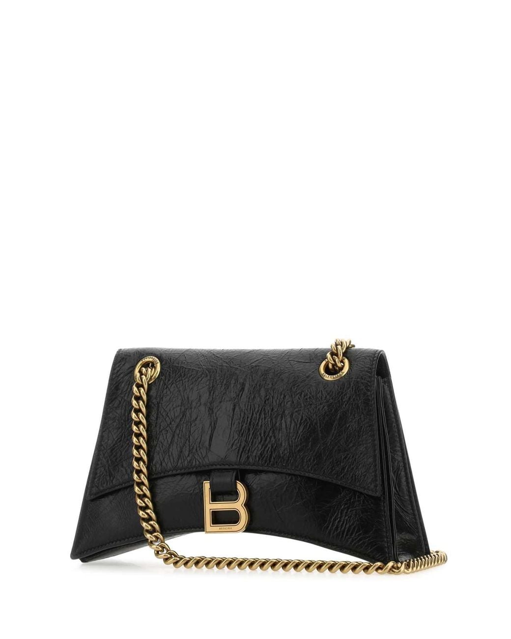Balenciaga Black Leather Crush S Shoulder Bag for men