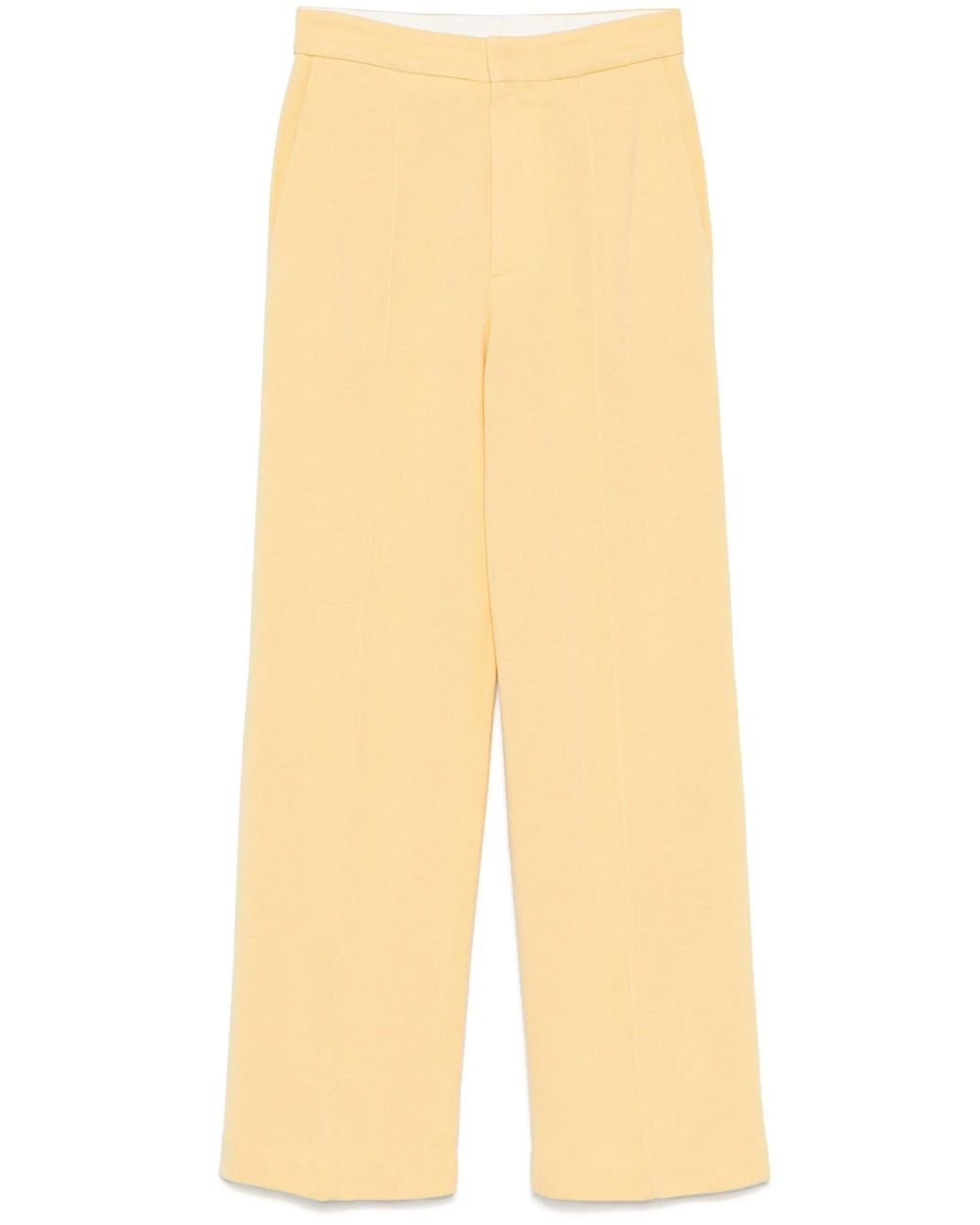 Forte_forte Yellow Milano Stitch Wool Sartorial Pants