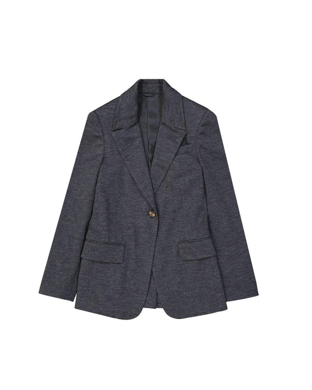 Brunello Cucinelli Blue Wool Blazer