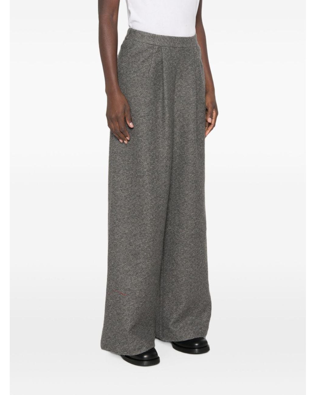 Bye Gray Wool Blend Trousers