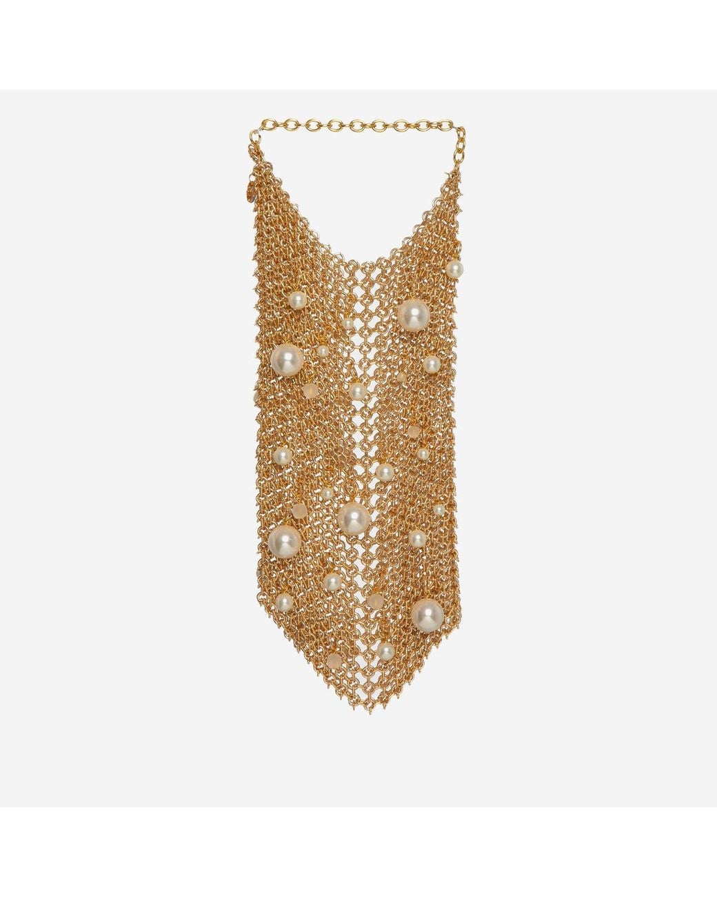 Silvia Gnecchi Metallic Pearl Bag