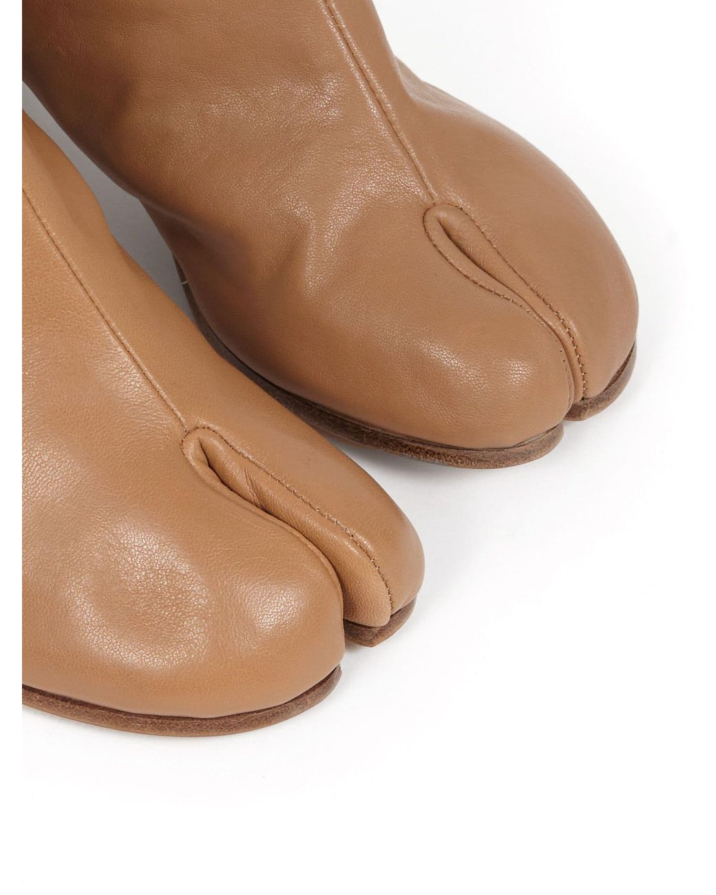 Maison Margiela Brown Tabi 60Mm Leather Ankle Boots for men