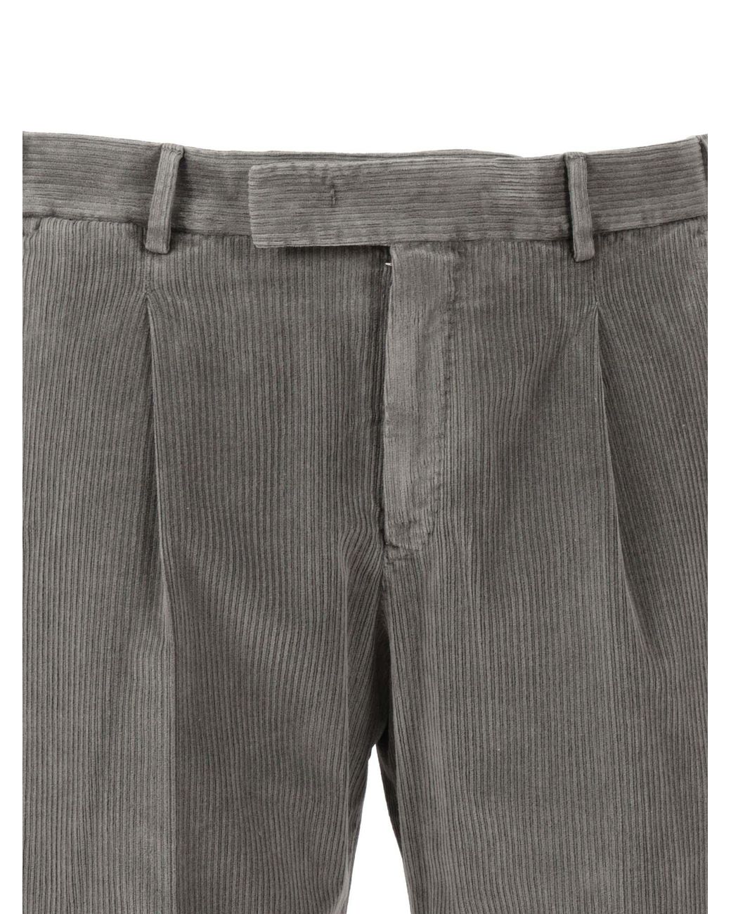 PT01 Gray Rebel 1 Pleat, Diagonal Pockets, Flap Back Pockets
