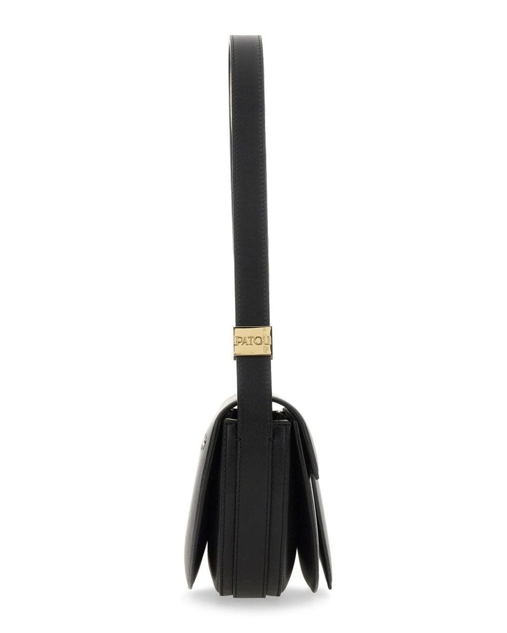 Patou Black Mini Leather Shoulder Handbag