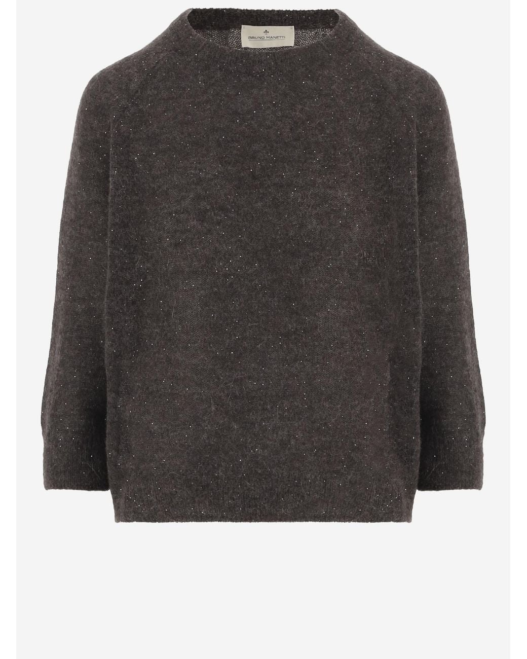 Bruno Manetti Black Sweater Alpaca And Wool
