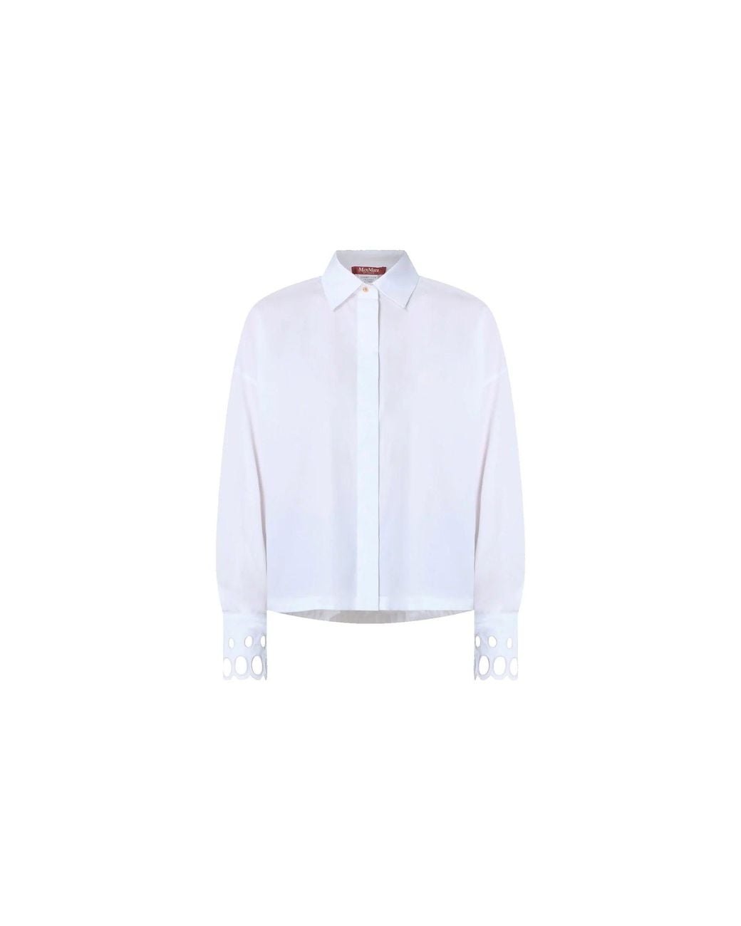 Max Mara Blue Studio Staffa Broderie Shirt