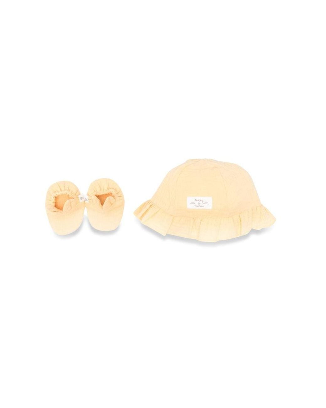 Teddy & Minou Natural Mini Hat And Bootie Set