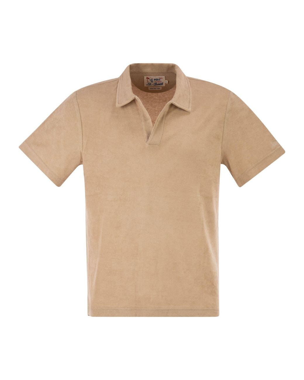 Mc2 Saint Barth Natural Cotton Terry Polo Shirt