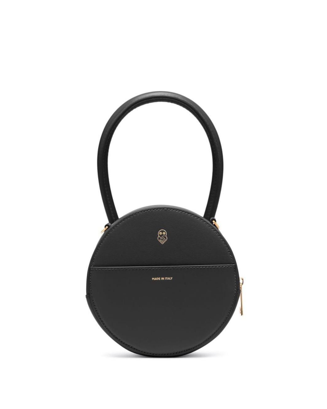 Az Factory By Ester Manas Black Round Leather Mini Bag