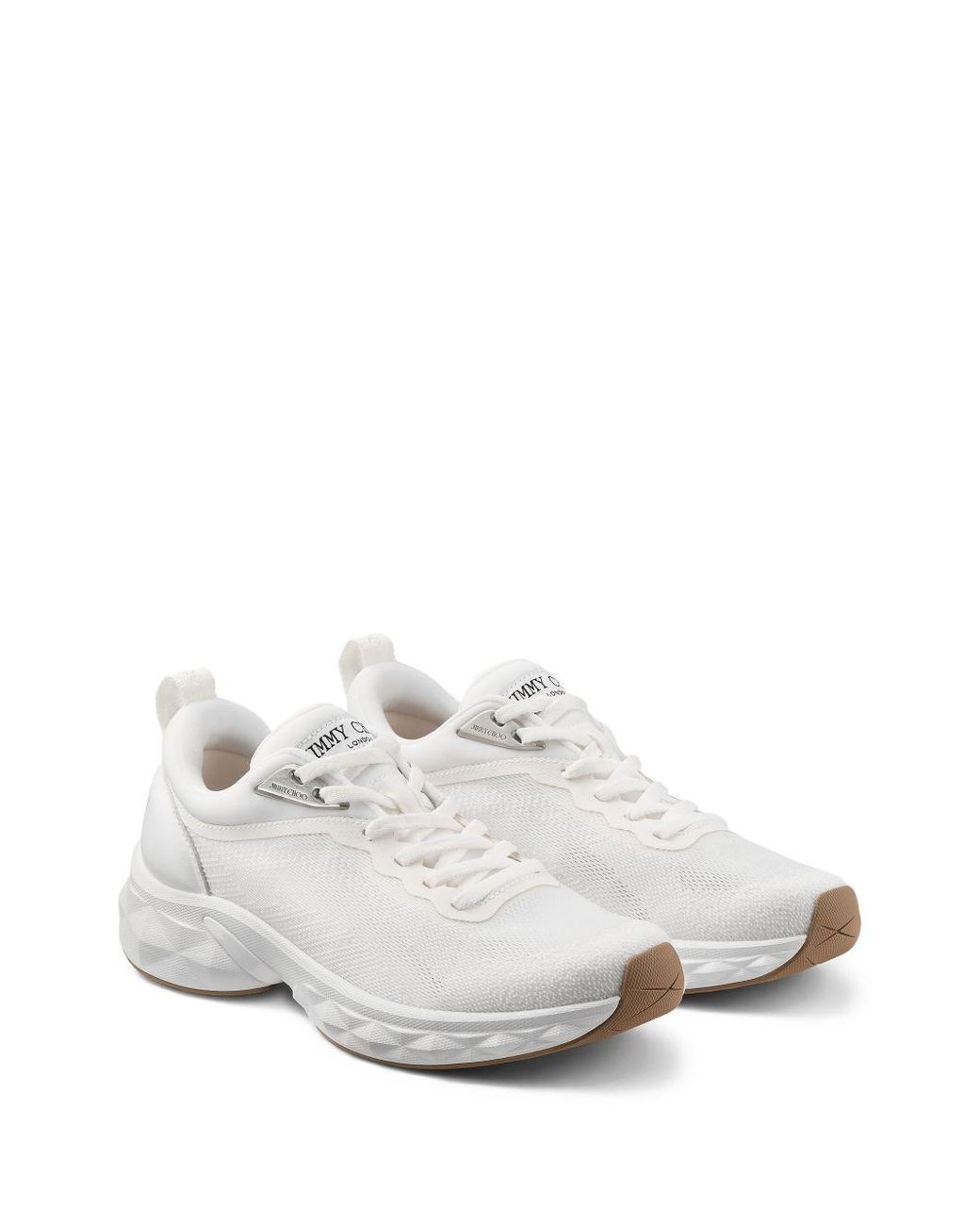 Jimmy Choo White Diamond Run Sports Shoes