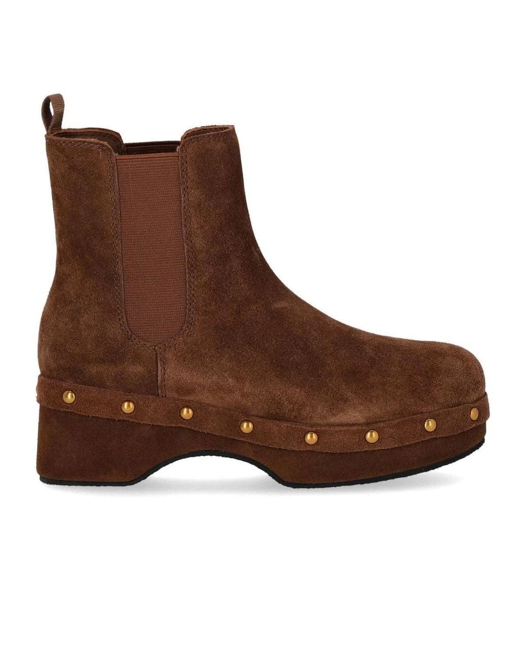 MISS OLIVIA Brown Patty Heeled Ankle Boot