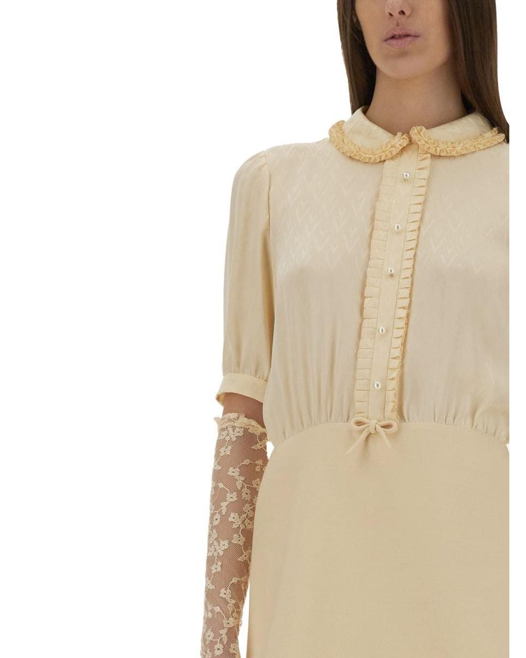 Valentino Natural Crepe Couture Short Dress