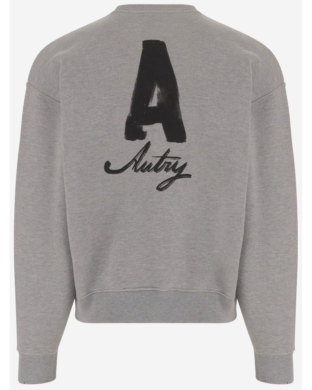 Autry Gray Cotton Sweatshirt Sweatshirts