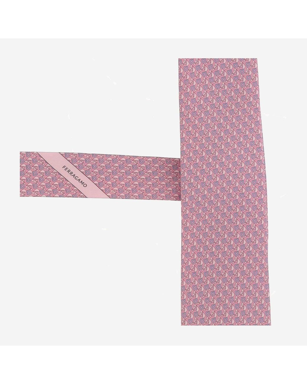 Ferragamo Pink Silk Tie Ties & Bow for men