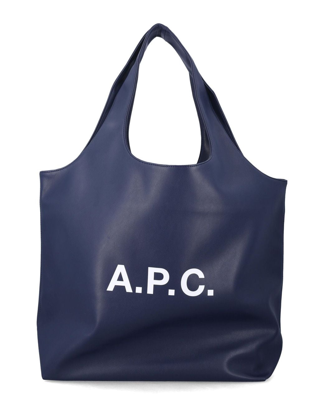 A.P.C. Blue Ninon Tote Bag With Logo