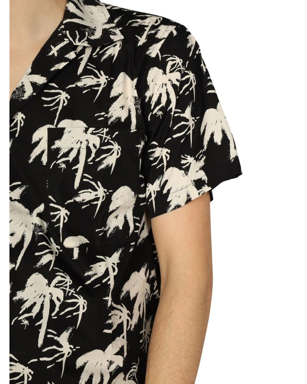 Department 5 Black Hawaiian Logo Print Shirt for men