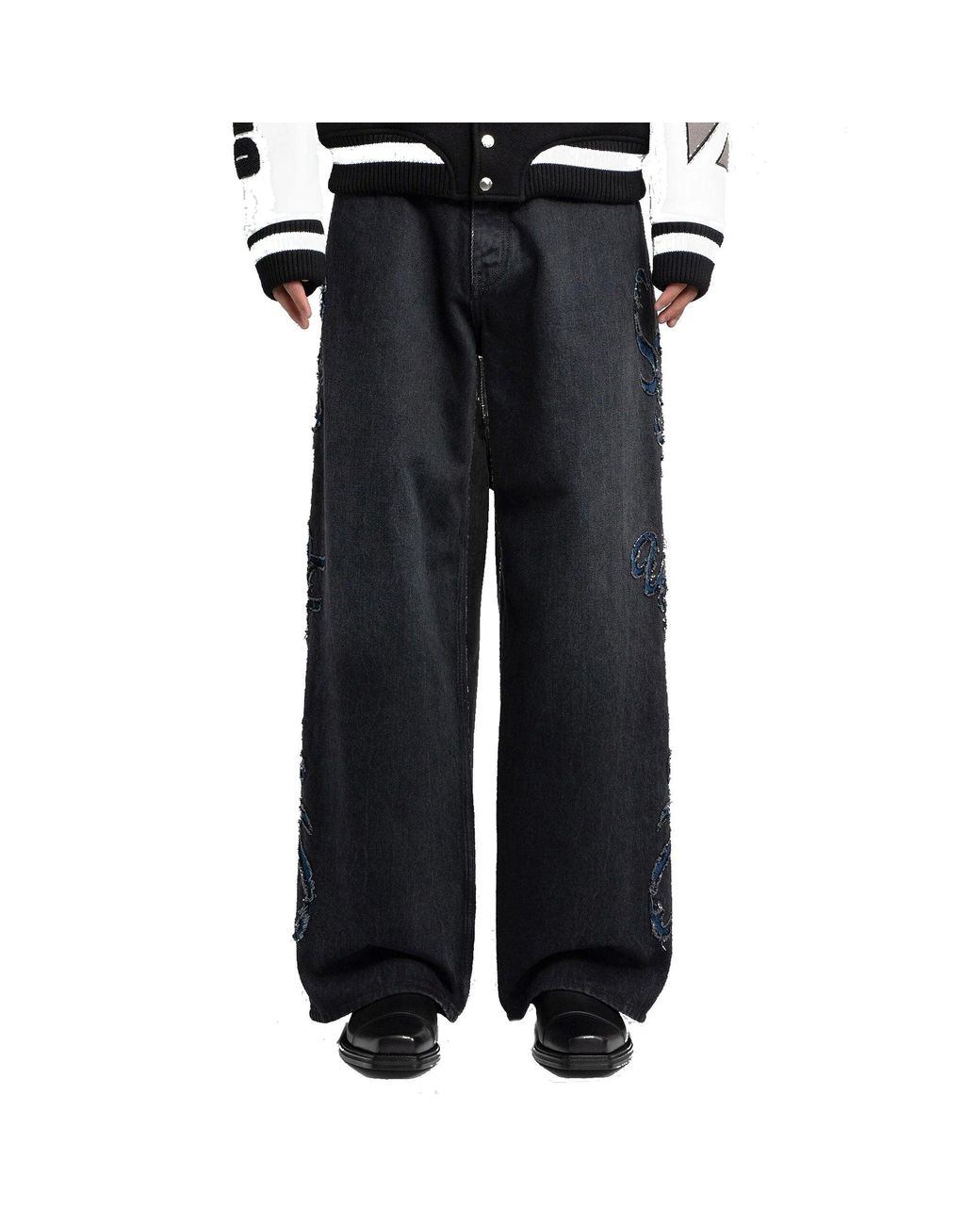 Off-White c/o Virgil Abloh Black Off Denim Flared Jeans for men