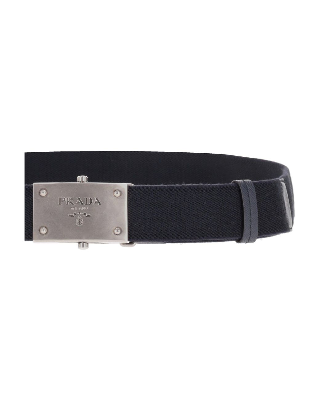 Prada Riem Met Logogesp in het Gray